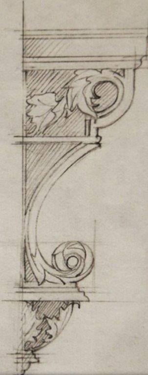 Conservation sketch for period mouldings